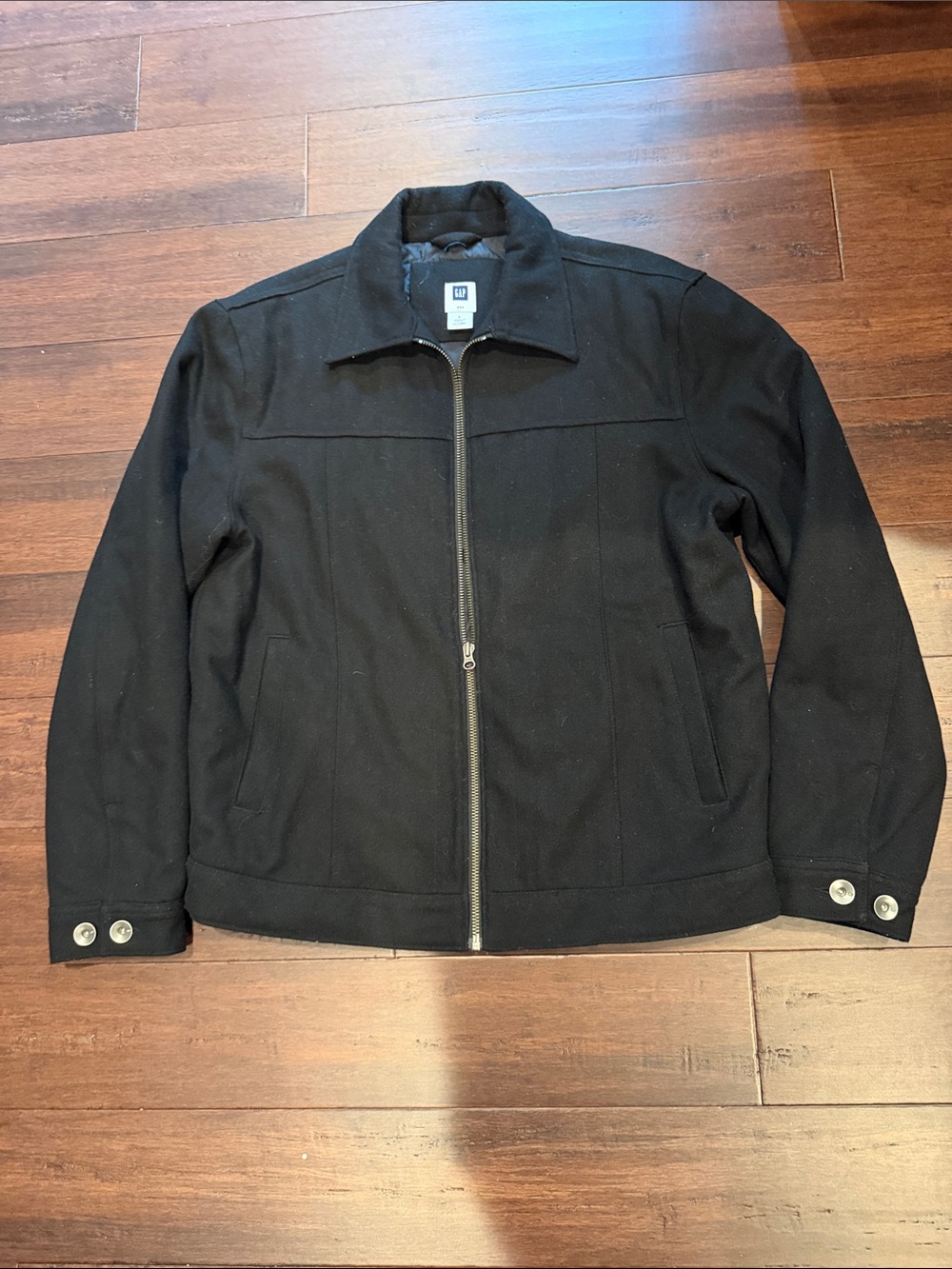 GAP Men's Black Full-Zip Shirt Jacket
